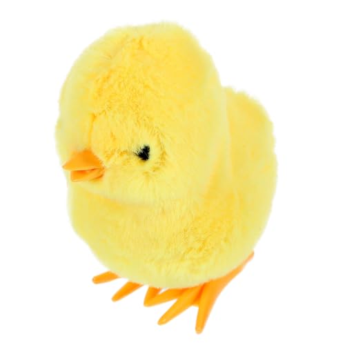 OFFSCH 2St Springendes gelbes Huhn Hühnchen-Uhrwerk-Sprungspielzeug Kuscheliges Hühnerspielzeug chicken toy Aufziehbares Huhn Lernspielzeug zum Springen für Babys Uhrwerk-Hühnerspielzeug von OFFSCH