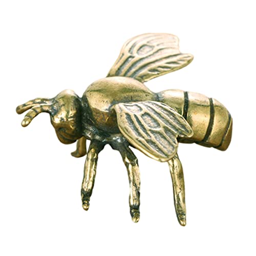 OFFSCH 2st Messing Biene Kuscheltier Biene Bienenstock-Ornament Miniatur-dekor Plüschtiere Haustier Desktop-Ornament Bienen-Themen-dekor Feng-Shui-Tiere Bausatz Bienendekor Fuchs Auto Tür von OFFSCH