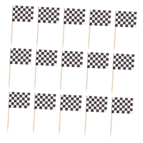 OFFSCH 360 Stück Mini Zahnstocher mit Beidseitig Bedruckten Schwarz-weißen Karierten Rennflaggen aus Papier und Holz Robuste Cupcake Obstdeko für Party Sportevents und Feierlichkeiten OFFSCH 360 Stück Mini Zahnstocher mit Beidseitig Bedruckten Schwarz-weißen Karierten Rennflaggen aus Papier und Holz Robuste Cupcake Obstdeko für Party Sportevents und Feierlichkeiten von OFFSCH