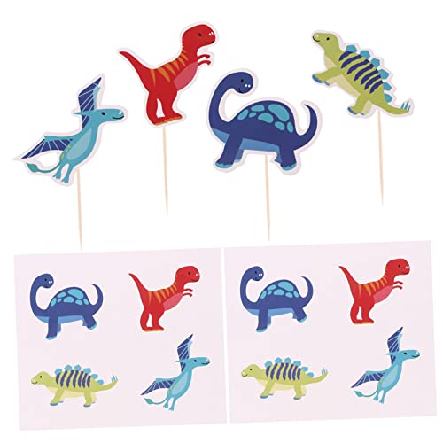 OFFSCH 36st Dinosaurier-kuchen-flags Kuchen Verzieren Tortenaufsätze Für Geburtstage Kuchendekoration Kuchen Picks Dessert-topper Dessertdekorationen Cupcake-topper Fondant Papier von OFFSCH