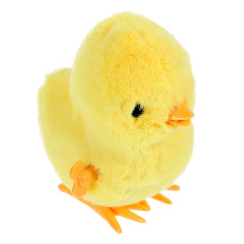 OFFSCH 3St Springendes gelbes Huhn Kinderspielzeug Mini-Osterspielzeug chicken toy Aufziehbares Huhn Plüschtiere Spielzeug Uhrwerkspielzeug Hühnchen-Uhrwerk-Sprungspielzeug Plastik von OFFSCH