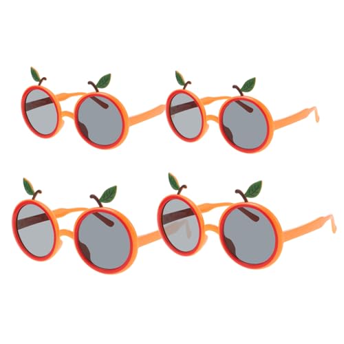 OFFSCH 4 Stück Gläser in oranger Form hawaiianisches Partyzubehör Brillen Requisiten Sonnenbrille Ornament sommer brille Neuartige Partybrille Modellieren Dekorationen Hawaii-Strand Kind von OFFSCH