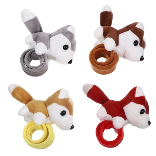 OFFSCH 4 Stück Kinder Schnapparmbänder Armband Zur Tierverfolgung Stofftier-slap- Schlagarmbänder Cartoon-slap-armbänder Schlagarmband Fürs Handgelenk Tierschnapparmbänder Plüsch von OFFSCH