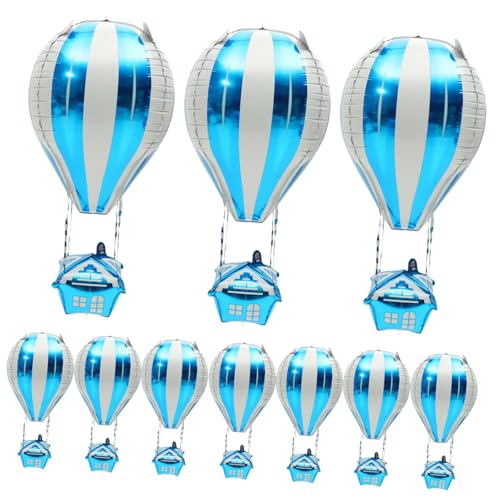 OFFSCH 50 Stück Heißluftballon Metallische Luftballons Regenbogenballon Kessel-halloween-dekor Geburtstagsfeier Ballon Geburtstagsballon Helium Luftballons Hochzeit Aluminiumfolie von OFFSCH