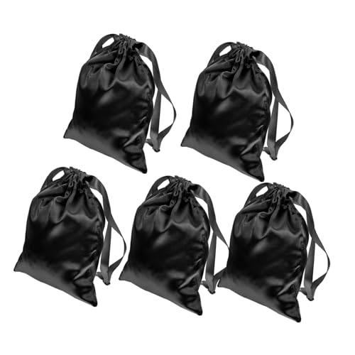 OFFSCH 5st Aufbewahrungstasche Für Augenmasken Reisetaschen Make-up-aufbewahrungstaschen Kompakte Schmucktasche Minibeutel Mit Kordelzug Tragbare Schmuckbeutel Black Polyester von OFFSCH