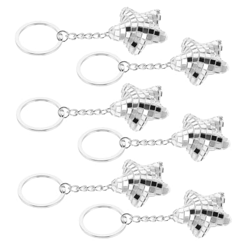 OFFSCH 6 Stück Discokugel Anhänger Stern Disco Anhänger Disco Spiegel Charm Stern Discokugel Schlüsselanhänger Spiegel Schlüsselanhänger Charm OFFSCH 6 Stück Discokugel Anhänger Stern Disco Anhänger Disco Spiegel Charm Stern Discokugel Schlüsselanhänger Spiegel Schlüsselanhänger Charm von OFFSCH
