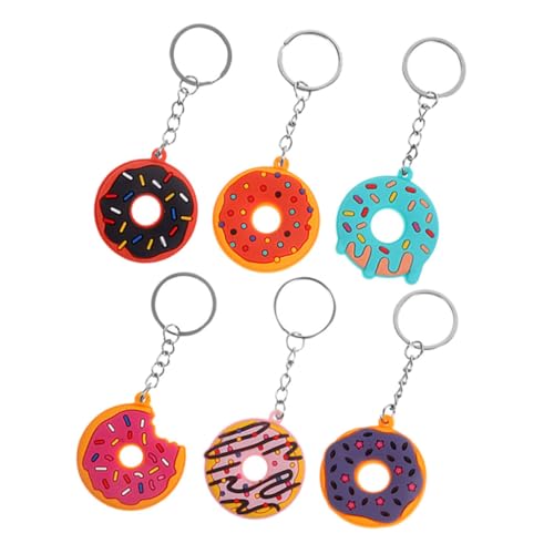 OFFSCH 6 Stück Teiliges Cartoon Donut Schlüsselanhänger aus PVC Weiches Material Niedlich Anhänger für Tasche Rucksack Mädchen Geschenkidee OFFSCH 6 Stück Teiliges Cartoon Donut Schlüsselanhänger aus PVC Weiches Material Niedlich Anhänger für Tasche Rucksack Mädchen Geschenkidee von OFFSCH