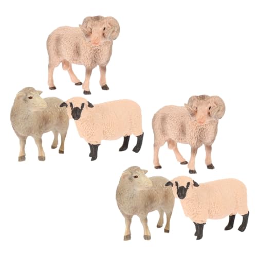 OFFSCH 6 Stück Teiliges Realistische Schaf Figuren aus Robustem Kunststoff Langlebige Miniatur landschaftsmodelle für Authentische Tierornamente zur Gartendekoration und Spielfiguren OFFSCH 6 Stück Teiliges Realistische Schaf Figuren aus Robustem Kunststoff Langlebige Miniatur landschaftsmodelle für Authentische Tierornamente zur Gartendekoration und Spielfiguren von OFFSCH