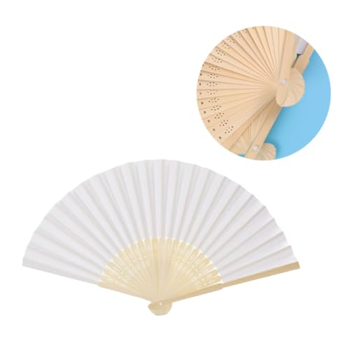 OFFSCH 6 Stück Weiße Faltbare Handfächer Blanko Chinesische Fächer zum Bemalen DIY Geschenk Party Dekoration OFFSCH 6 Stück Weiße Faltbare Handfächer Blanko Chinesische Fächer zum Bemalen DIY Geschenk Party Dekoration von OFFSCH