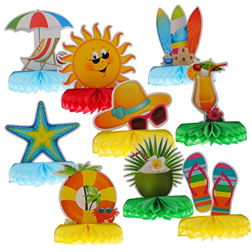 OFFSCH 9 Stück Waben Ornamente Heimdekoration Waben Hawaii Ornamente Party Tischdekoration Papier Hawaii Party Dekoration Tischdekorationen Für Party Waben Papiere von OFFSCH