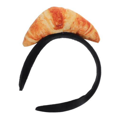 OFFSCH Croissant-stirnband Food-kostüm-hut Gastgeschenke Simulation Essen Stirnband Neuartiges Food-haarband Stirnband Verkleiden Lustiges Haarband Essen-haarband Haarschmuck Stoff von OFFSCH