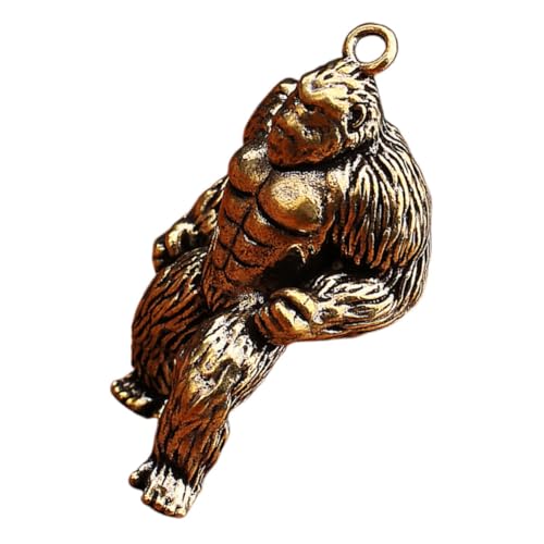 OFFSCH Gorilla-Statue Ornament- Kupfer-Gorilla-Skulptur Messing-Ornament Schimpansen-Gorilla-Statue Schreibtisch-Dekoration von OFFSCH