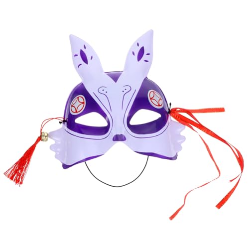 OFFSCH Halbgesichtsmaske für Kostümpartys halloween masken halloweenmaske masken zu halloween Tier-Maskerade-Maske Halloween-Party-Maske Partyzubehör dekorative Hasenmaske Plastik Violett von OFFSCH