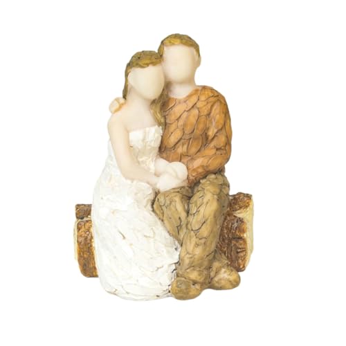 OFFSCH Harzverzierung Für Die Hochzeit Hochzeitsstatue Kuchen Verzieren Paarfiguren Hochzeitsdekoration Romantische Figuren Kuchen Topper Hochzeitstortendekoration Paar-statue von OFFSCH