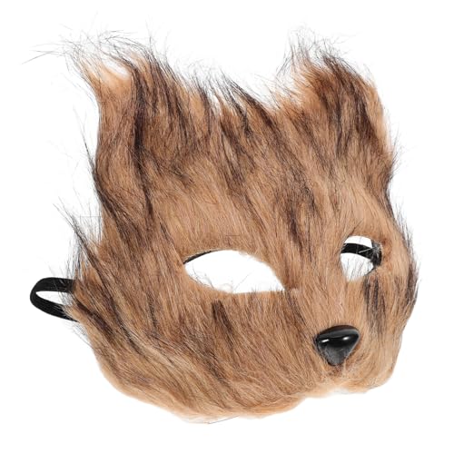 OFFSCH Maske Halloween-Party-Dekor Fuchs zum Dekorieren Cosplay-Fuchs-Accessoire Kostümzubehör Halloween-Partybevorzugung Halloween-Dekor Kunststoff Light Brown von OFFSCH