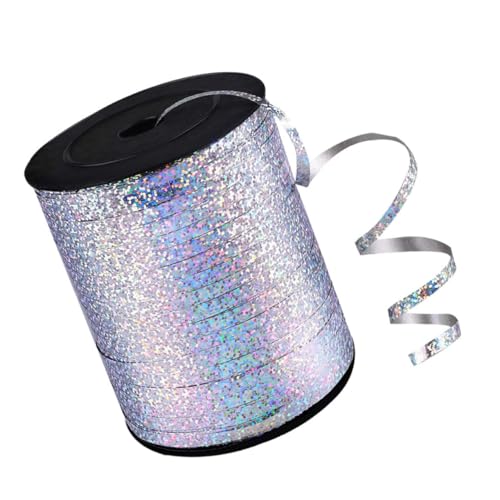 OFFSCH Metallic Silbernes Crimped Balloon Ribbon Dekoratives Geschenkband für Partydekoration DIY Luftballonbinder Vielseitiges Band für Geburtstag Hochzeit Festgestaltung OFFSCH Metallic Silbernes Crimped Balloon Ribbon Dekoratives Geschenkband für Partydekoration DIY Luftballonbinder Vielseitiges Band für Geburtstag Hochzeit Festgestaltung von OFFSCH