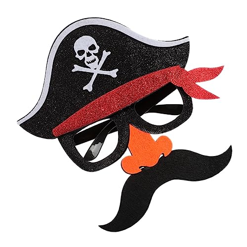 OFFSCH Piratenmaske Kostümzubehör Maske Halloween Piraten Sonnenbrille Maske Halloween Dekor Dekorative Piratenbrille Kreative Maske Maskerade Party Maske Maskerade Maske Für von OFFSCH