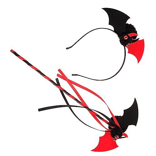 OFFSCH Satz Mit Fledermaus-stirnband Und Stab Halloween Cosplay Haarband Party Zubehör Requisite Dekoration Schwarz OFFSCH Satz Mit Fledermaus-stirnband Und Stab Halloween Cosplay Haarband Party Zubehör Requisite Dekoration Schwarz von OFFSCH