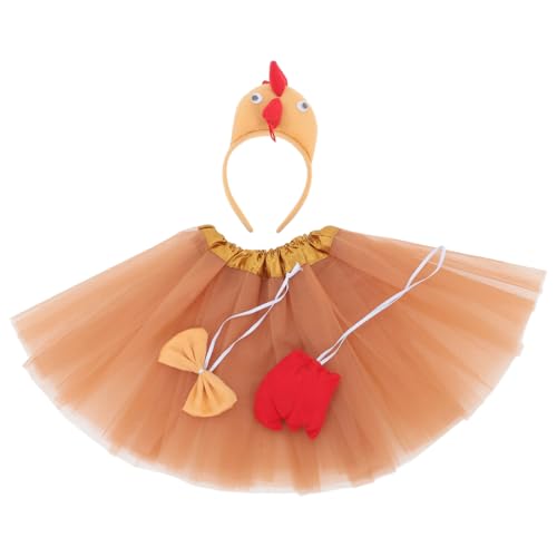 OFFSCH Ostern Huhn Kostüm Set 3d Stirnband Tutu Cosplay Outfit Für Erwachsene von OFFSCH