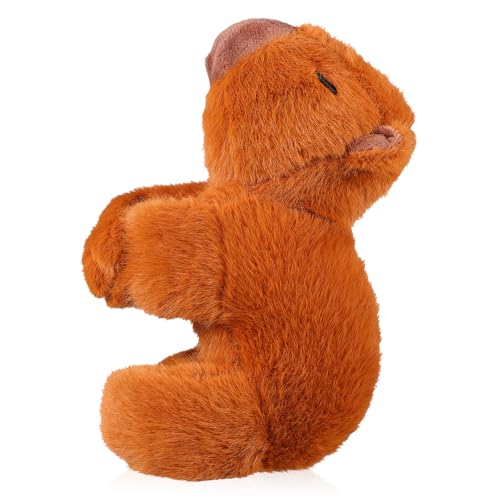 OFFSCH Süße Capybara Puppen Schlagbänder Für Partys Ausgestopftes Ohrfeigen Armband Stofftier Armband Streichelarmband Ausgestopfte Capybara Plüsch Armbänder Mit Schnappverschluss von OFFSCH