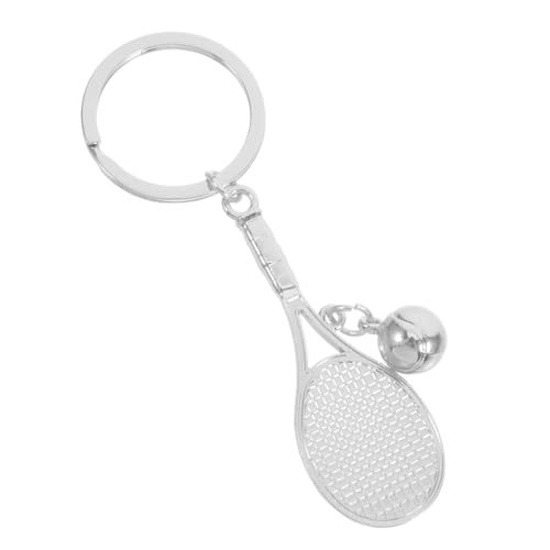 OFFSCH Tennis-schlüsselanhänger Tennis-souvenir Kleiner Tennisball-schlüsselanhänger Niedlicher Tennisball-schlüsselanhänger Schlüsselanhänger Mit Tennis-anhänger Zinklegierung Silver von OFFSCH