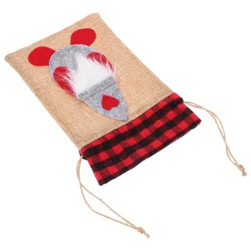 OFFSCH Weihnachtsgeschenktüte geschenktüten storage bags weihnchtsdeko weihnachtsfeier liefert Festival Taschen weihnachtsgeschenkverpackungstüten Weihnachtsbonbonhalter Stoff Grey von OFFSCH