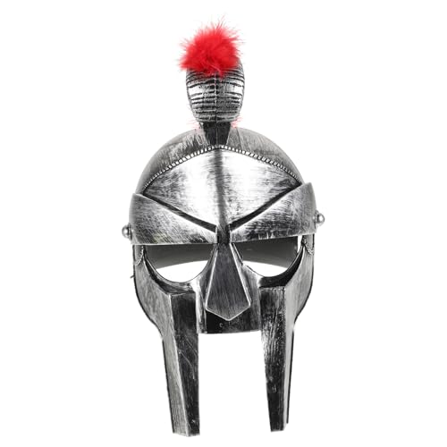 OFFSCH -hut Mittelalterlicher Helm Wikinger Schild Königshelm Urlaub Cosplay Hut Krieger-kopfbedeckung Römischer Soldatenhelm Cosplay-helm Piratenhelm Soldatenhut Plastik Silver von OFFSCH