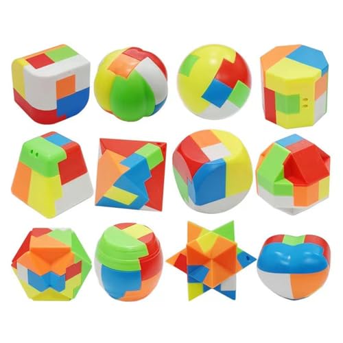 20 Stück Mini Würfel, Kinder Würfelpuzzle Puzzle Würfel Knobelspiele 3D Brainteaser Denkspiel Set Geduldspiele IQ Logik Geist Spielzeug 3D Mini Puzzle Denkspiele Spielzeug von OFGAOO