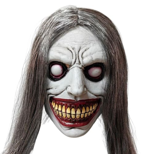 Halloween Grusel Maske, Gruselige Halloween Horror Masken, Horror Maske Besessene Geist Exorzist Halloween Kostüm-Zubehör für Erwachsene Spooky Halloween Realistisch Realistisch Creepy Grusel Maske von OFKAFEZV