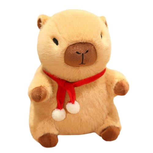 OFKAFEZV Capybara Plüschtier, 23cm Capybara Kuscheltier, Realistisches Weiches Capybara Spielzeug, Capybara Plushie Puppen, Weiches Und Flauschiges Kopfkissen Kuscheltiere Für Kinder von OFKAFEZV