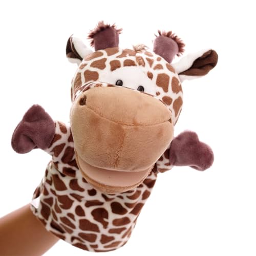 OFKAFEZV Giraffe Hand Puppets, Handpuppe Giraffe Groß,Animal Hand Puppets, Cartoon Plüschtier Kissen,Krawattenfarbepuppen Krawattenfarbe-Giraffenspielzeug Kinder und Erwachsenenheim Schlafzimmer DEK von OFKAFEZV