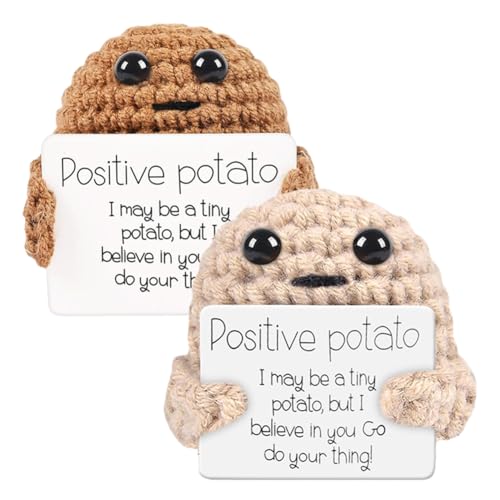 OFKAFEZV Mini Plüsch Figuren Lustige Potato Puppe auslandsjahr abschiedsgeschenk abschiedsgeschenk kollegen glücksbringer Positive Potato 2pcs von OFKAFEZV