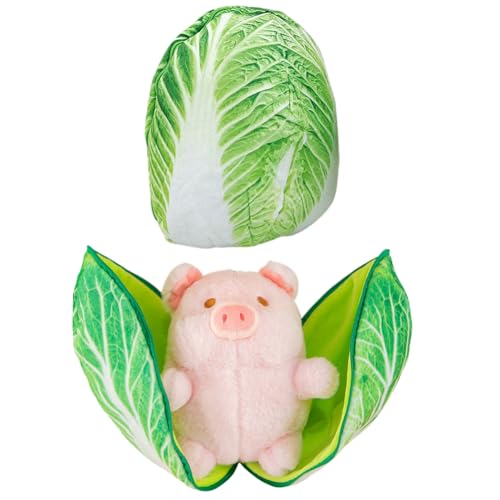 OFKAFEZV Schwein Plüsch Puppe, Cartoon Schwein Plüschtier, Schwein Plüsch, Gefülltes, Weiches und Bequemes Plüschtier als Geschenk, Heimdekoration, 18 cm von OFKAFEZV