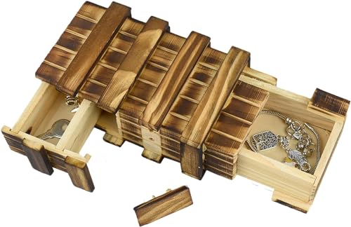 OFKPO Holz Magic Box,Kreative Geschenkbox Denkspiel/Knobelspiel/Geduldspiel von OFKPO