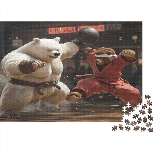 Animal Puzzle 1000-teilige Erwachsenenpuzzle Puzzel Lernspiel Herausforderung Spielzeug Kungfu Puzzel 1000pcs Für Erwachsene Und Kinder Ab 14 Jahren1000pcs (75x50cm) von OFLAMIRUX