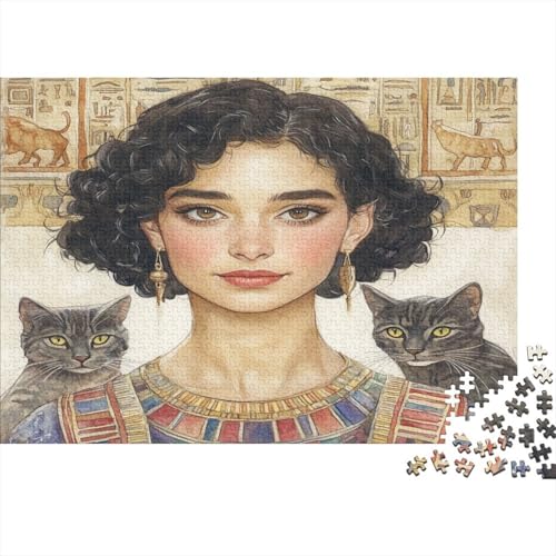 Kleopatra Puzzles 1000 Puzzle Erwachsenenpuzzle Puzzel Lernspiel Herausforderung Spielzeug Die Königin von Ägypten 1000-teilige Für Erwachsene Und Kinder Ab 14 Jahren 1000pcs (75x50cm) von OFLAMIRUX