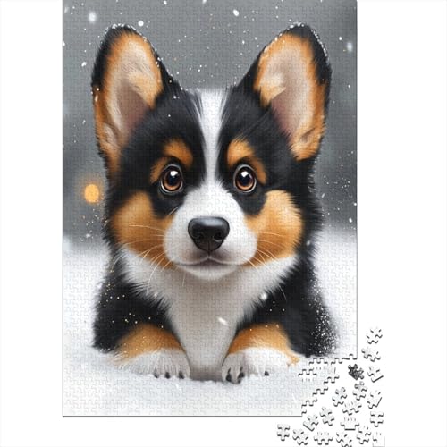 Lieblicher Hund Puzzle Puzzel 1000pcs Erwachsenenpuzzle Puzzel Lernspiel Herausforderung Spielzeug 1000 Teile Für Erwachsene Und Kinder Ab 14 Jahren 1000pcs (75x50cm) von OFLAMIRUX