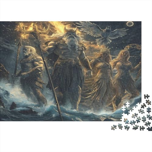 Nordische Mythologie Puzzle 1000-teilige Für Erwachsene Lernspiel Lernspiel Herausforderung Spielzeug NORRON 1000 Puzzle Für Erwachsene Und Kinder Ab 14 Jahren 1000pcs (75x50cm) von OFLAMIRUX