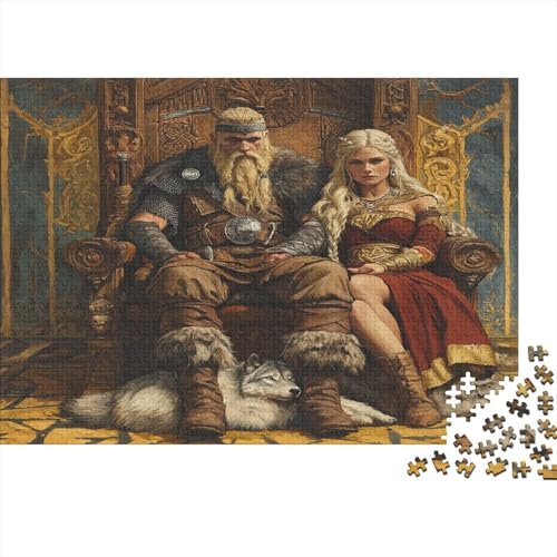 Nordische Mythologie Puzzles 1000 Puzzle Erwachsenenpuzzle Puzzel Lernspiel Herausforderung Spielzeug NORRON 1000-teilige Für Erwachsene Und Kinder Ab 14 Jahren 1000pcs (75x50cm) von OFLAMIRUX