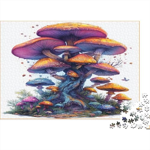 Pilze Puzzle Pilz Puzzel 1000pcs Erwachsenenpuzzle Puzzel Lernspiel Herausforderung Spielzeug 1000-teilige Für Erwachsene Und Kinder Ab 14 Jahren 1000pcs (75x50cm) von OFLAMIRUX