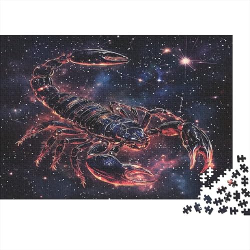 Skorpion Puzzles 1000 Teile Für Erwachsene Lernspiel Lernspiel Herausforderung Spielzeug Insekt 1000-teilige Für Erwachsene Und Kinder Ab 14 Jahren 1000pcs (75x50cm) von OFLAMIRUX