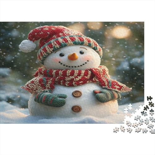 Snowman Puzzles 1000 Teile Erwachsenenpuzzle Puzzel Lernspiel Herausforderung Spielzeug Christmas Puzzel 1000pcs Für Erwachsene Und Kinder Ab 14 Jahren 1000pcs (75x50cm) von OFLAMIRUX