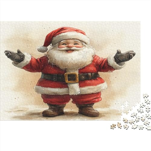 Weihnachten Puzzles 1000-teilige Erwachsenenpuzzle Puzzel Lernspiel Herausforderung Spielzeug Weihnachtsmann 1000 Teile Für Erwachsene Und Kinder Ab 14 Jahren 1000pcs (75x50cm) von OFLAMIRUX