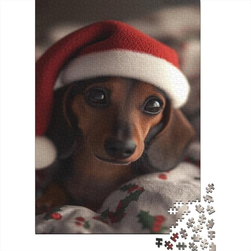 Weihnachtspuppe Puzzle 1000 Hund Puzzle Für Erwachsene Lernspiel Lernspiel Herausforderung Spielzeug 1000-teilige Für Erwachsene Und Kinder Ab 14 Jahren 1000pcs (75x50cm) von OFLAMIRUX