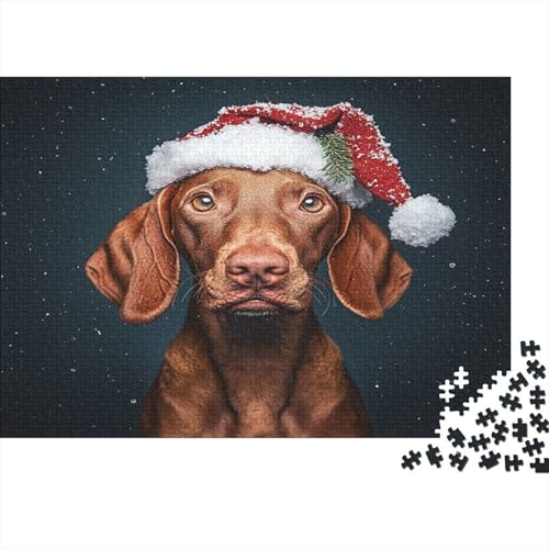 Weihnachtspuppe Puzzle Hund Puzzel 1000pcs Erwachsenenpuzzle Puzzel Lernspiel Herausforderung Spielzeug 1000 Teile Für Erwachsene Und Kinder Ab 14 Jahren 1000pcs (75x50cm) von OFLAMIRUX