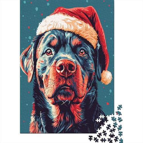 Weihnachtspuppe Puzzle Hund Puzzel 1000pcs Erwachsenenpuzzle Puzzel Lernspiel Herausforderung Spielzeug 1000 Teile Für Erwachsene Und Kinder Ab 14 Jahren 1000pcs (75x50cm) von OFLAMIRUX