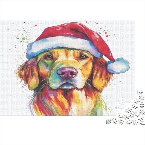 Weihnachtspuppe Puzzles 1000 Teile Erwachsenenpuzzle Puzzel Lernspiel Herausforderung Spielzeug Hund 1000-teilige Für Erwachsene Und Kinder Ab 14 Jahren 1000pcs (75x50cm) von OFLAMIRUX