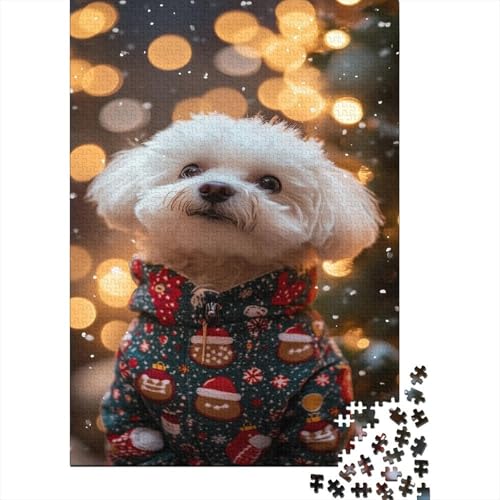 Weihnachtspuppe Puzzles 1000-teilige Erwachsenenpuzzle Puzzel Lernspiel Herausforderung Spielzeug Hund 1000 Puzzle Für Erwachsene Und Kinder Ab 14 Jahren 1000pcs (75x50cm) von OFLAMIRUX