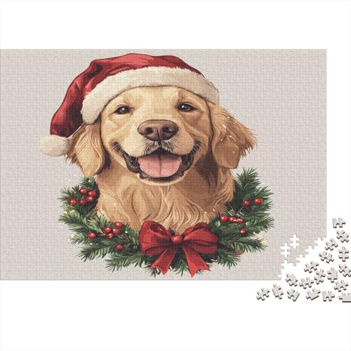 Weihnachtspuppe Puzzles 1000-teilige Erwachsenenpuzzle Puzzel Lernspiel Herausforderung Spielzeug Hund Puzzel 1000pcs Für Erwachsene Und Kinder Ab 14 Jahren 1000pcs (75x50cm) von OFLAMIRUX