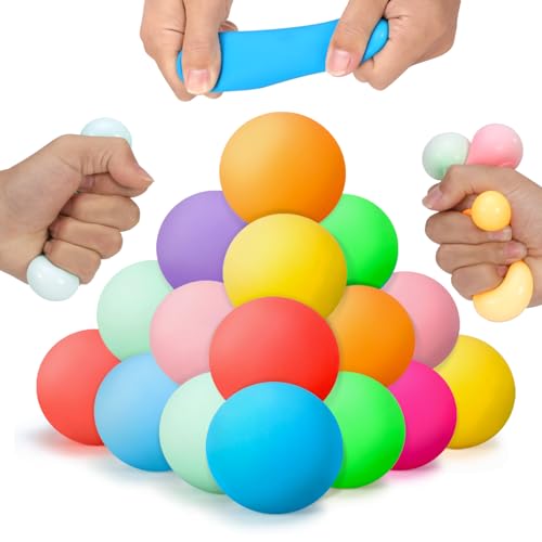 24 Stück Sensory Stress Bälle für Kinder, Farbwechsel Squishy Spielzeug, Fidget Toys Squeeze Balls für Erwachsene, weiche Anti Stress Knete Ball, Hand-Therapie, Autismus, Ruhe und Stressabbau von OGNI ORA